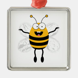 Cartoon Bee Metalen Ornament
