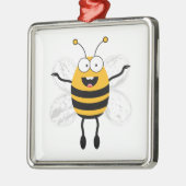 Cartoon Bee Metalen Ornament (Links)