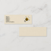 Cartoon Bee Mini Visitekaartje (Voorkant / Achterkant)