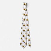 Cartoon Bee Pattern Stropdas (Voorkant)