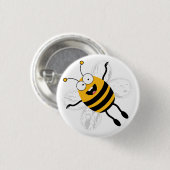 Cartoon Bee Ronde Button 3,2 Cm (Voorkant /achterkant)