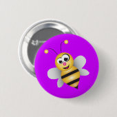 Cartoon Bee Ronde Button 5,7 Cm (Voorkant /achterkant)