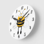 Cartoon Bee Ronde Klok (Hoek)