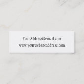 Cartoon Bee Skinny-profielkaart Mini Visitekaartje (Achterkant)