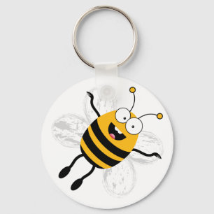 Cartoon Bee Sleutelhanger