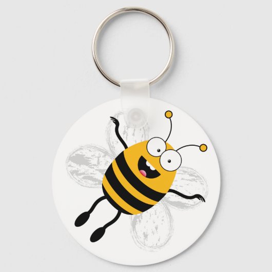 Cartoon Bee Sleutelhanger (Voorkant)
