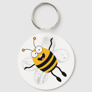 Cartoon Bee Sleutelhanger