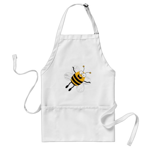 Cartoon Bee Standaard Schort (Voorkant)