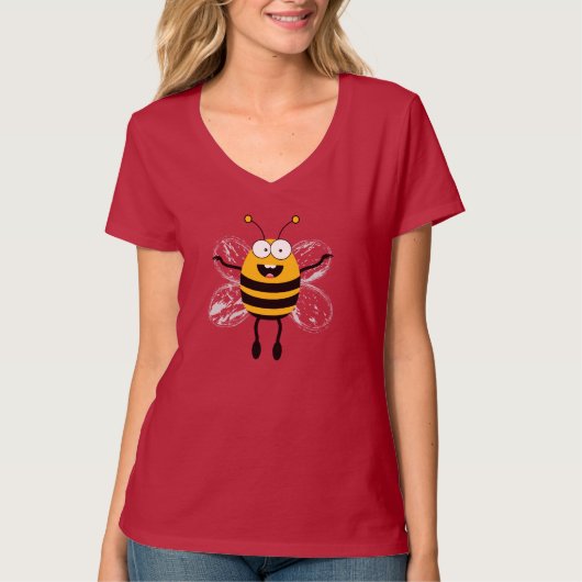 Cartoon Bee T-shirt (Voorkant)