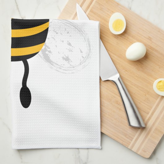 Cartoon Bee Theedoek (Quarter Fold)