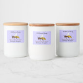 Cartoon Bee Wildflower Honey Jar Labels Voedselcontainer Etiket (Flessen)