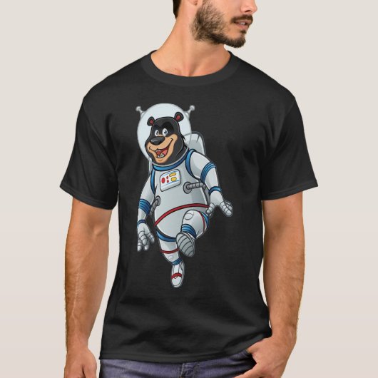 Cartoon Beer Astronaut. T-shirt (Voorkant)