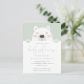 Cartoon Beer Baby shower    Uitnodiging Briefkaart (Staand voorkant)