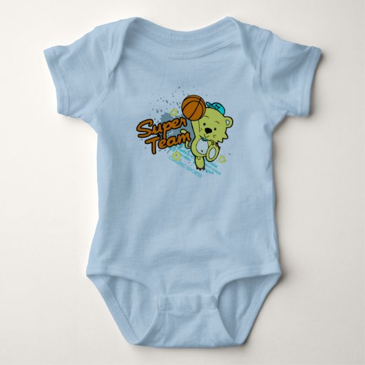 Cartoon Beer Basketball spelen Romper (Voorkant)