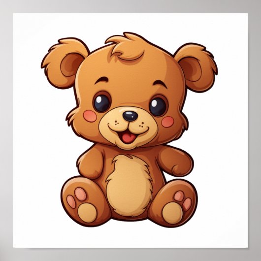 Cartoon beer illustratie poster (Voorkant)