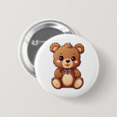 Cartoon beer illustratie ronde button 5,7 cm (Voorkant /achterkant)