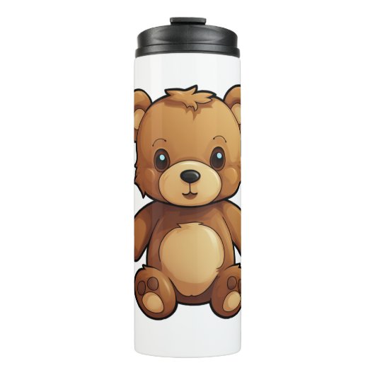 Cartoon beer illustratie thermosbeker (Voorkant)