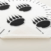 Cartoon Beer Paw-spoor met zonnebrand Sherpa Deken (3/4)