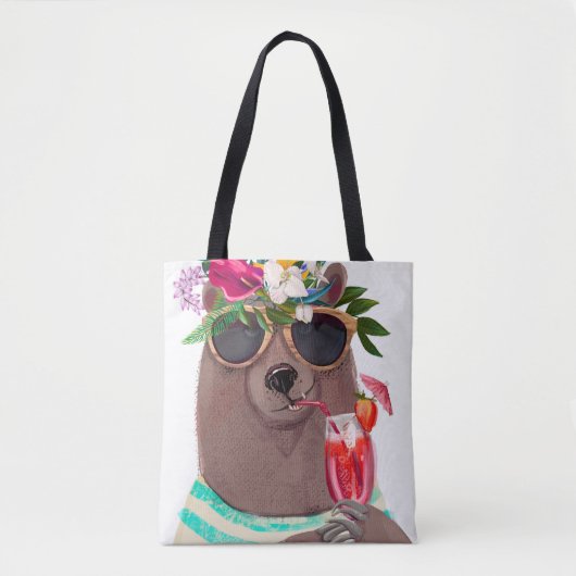 Cartoon beer tote bag (Voorkant)