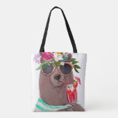 Cartoon beer tote bag (Achterkant)
