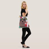 Cartoon beer tote bag (Op model)