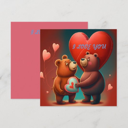 cartoon beer valentijns (Voorkant / Achterkant)