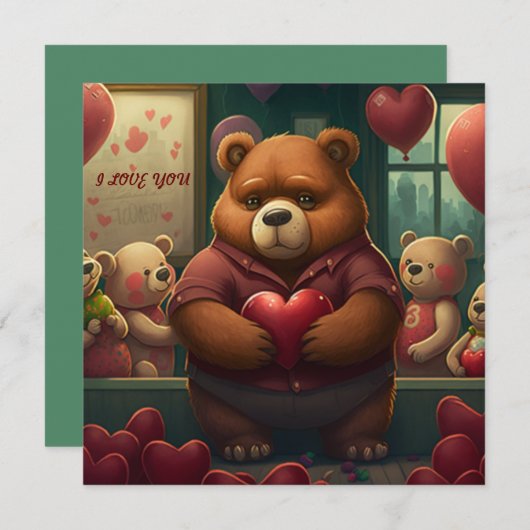 cartoon beer valentijns (Voorkant / Achterkant)