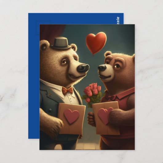 cartoon beer valentijns briefkaart (Voorkant / Achterkant)