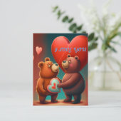 cartoon beer valentijns briefkaart (Staand voorkant)