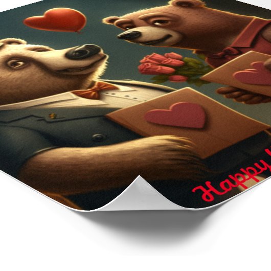 cartoon beer valentijns poster (Hoek)