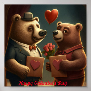 cartoon beer valentijns poster