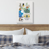 Cartoon beest habitat canvas afdruk (Insitu (Slaapkamer))