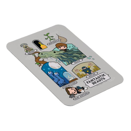 Cartoon beest habitat magneet (Rechterzijde)