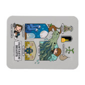 Cartoon beest habitat magneet (Horizontaal)