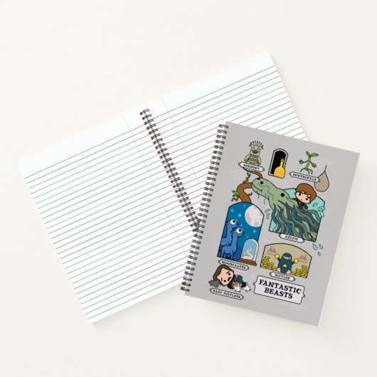 Cartoon beest habitat notitieboek (Binnen)