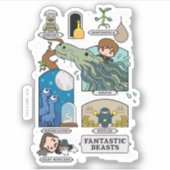 Cartoon beest habitat sticker (Voorkant)