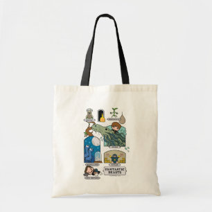 Cartoon beest habitat tote bag