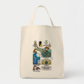 Cartoon beest habitat tote bag (Voorkant)