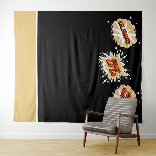 Cartoon Bellen Citaten Bruiloft Foto Achtergrond Wandkleed (In Situ (horizontaal))