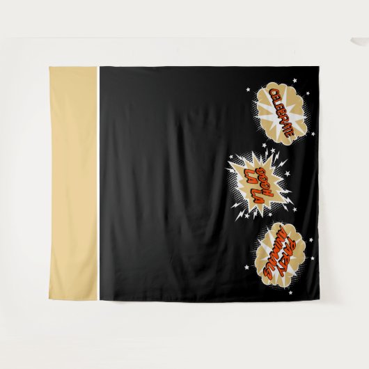 Cartoon Bellen Citaten Bruiloft Foto Achtergrond Wandkleed (Voorkant (horizontaal))