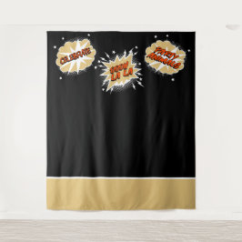 Cartoon Bellen Quotes Bruiloft Foto Achtergrond Wandkleed