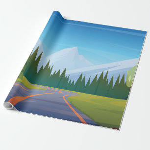 Cartoon Berg Cadeaupapier