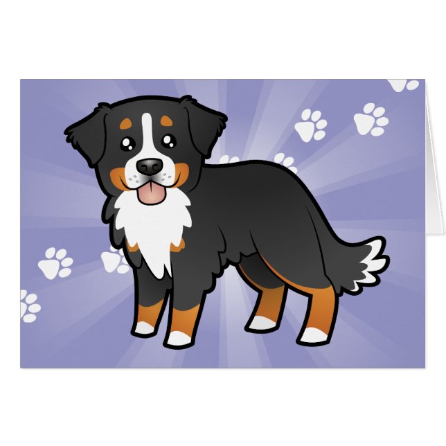 Cartoon Bernese Mountain Dog (Voorkant Horizontaal)