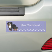 Cartoon Bernese Mountain Dog Bumpersticker (Op auto)