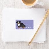 Cartoon Bernese Mountain Dog Etiket (Insitu)