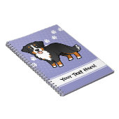 Cartoon Bernese Mountain Dog Notitieboek (Rechterzijde)