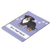 Cartoon Bernese Mountain Dog Notitieboek (Linkerzijde)