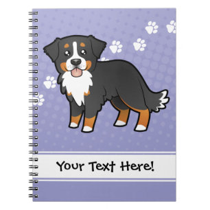 Cartoon Bernese Mountain Dog Notitieboek
