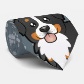 Cartoon Bernese Mountain Dog Stropdas (Opgerold)