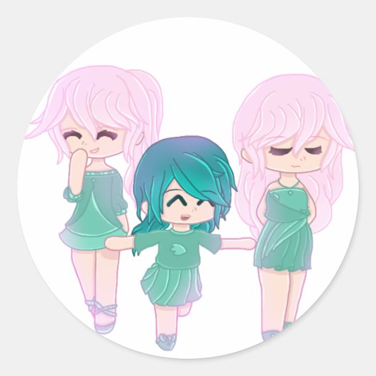 Cartoon Beste Vrienden Stickers (Voorkant)